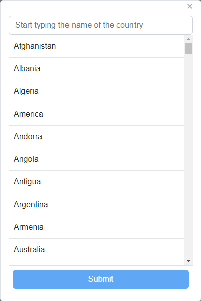Single-Select with filter
