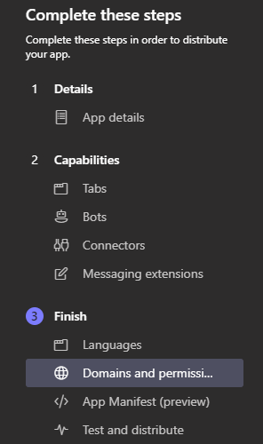 App Studio Domains